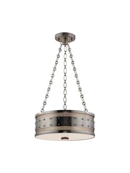 Gaines 3-Light Pendant in Historic Nickel.